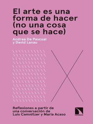 cover image of El arte es una forma de hacer (no una cosa que se hace)